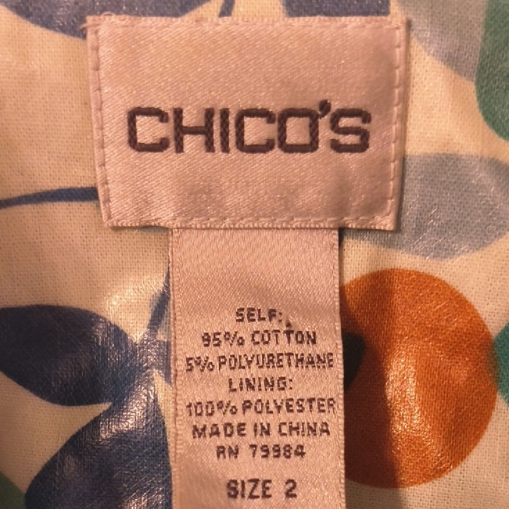Chico's Multicolor Floral Rain Jacket - Picture 6 of 7